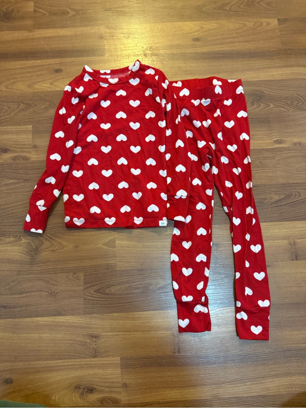 GAP Red Heart-Print Kids Pajama Set